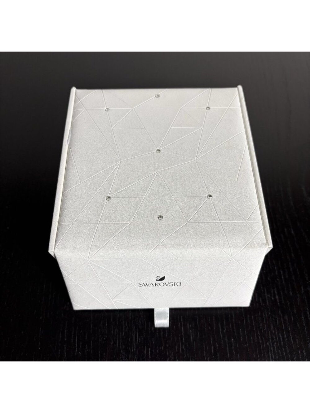 SWAROVSKI White Crystal Rhinestone Encrusted Travel Jewelry Box Organizer